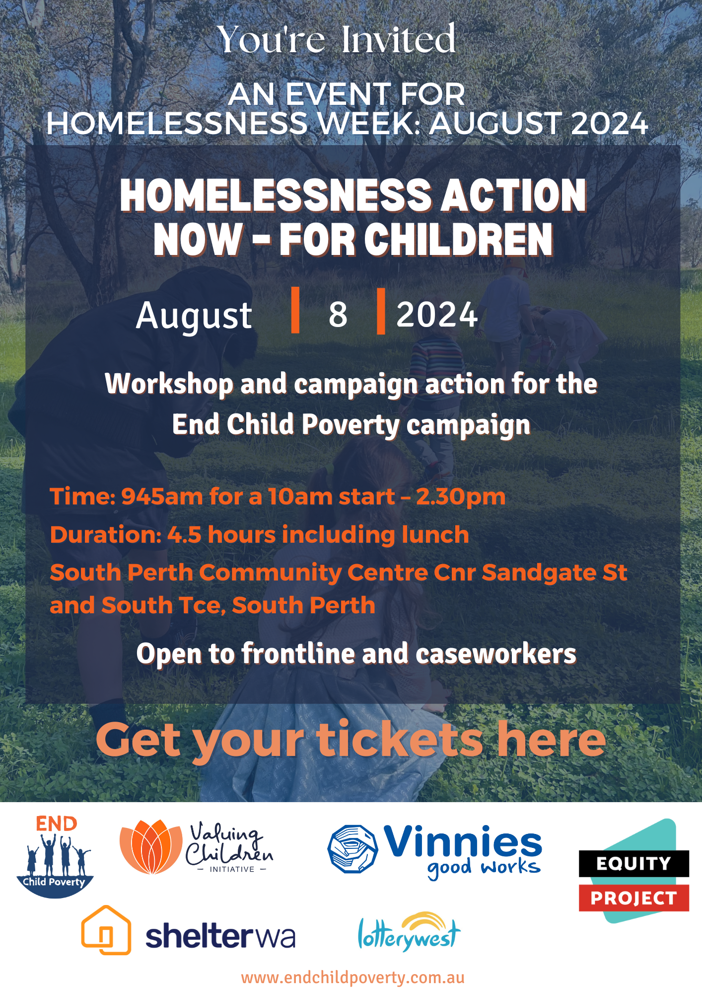 An event for Homelessness Week: August 2024