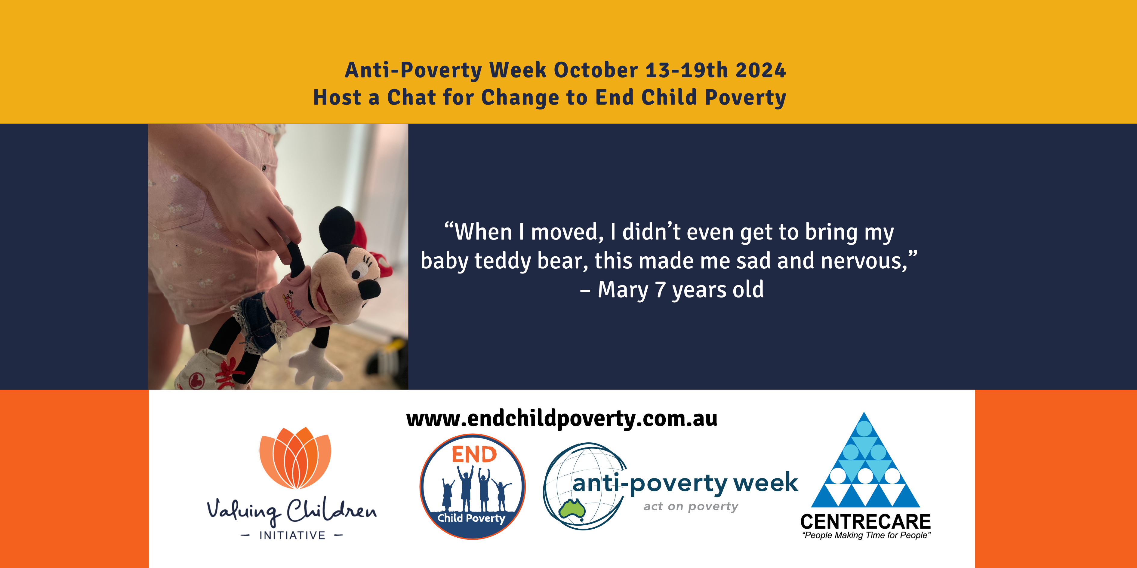 Anti Poverty Week October 13 19th 2024 Host a Chat for Change to End Child Poverty