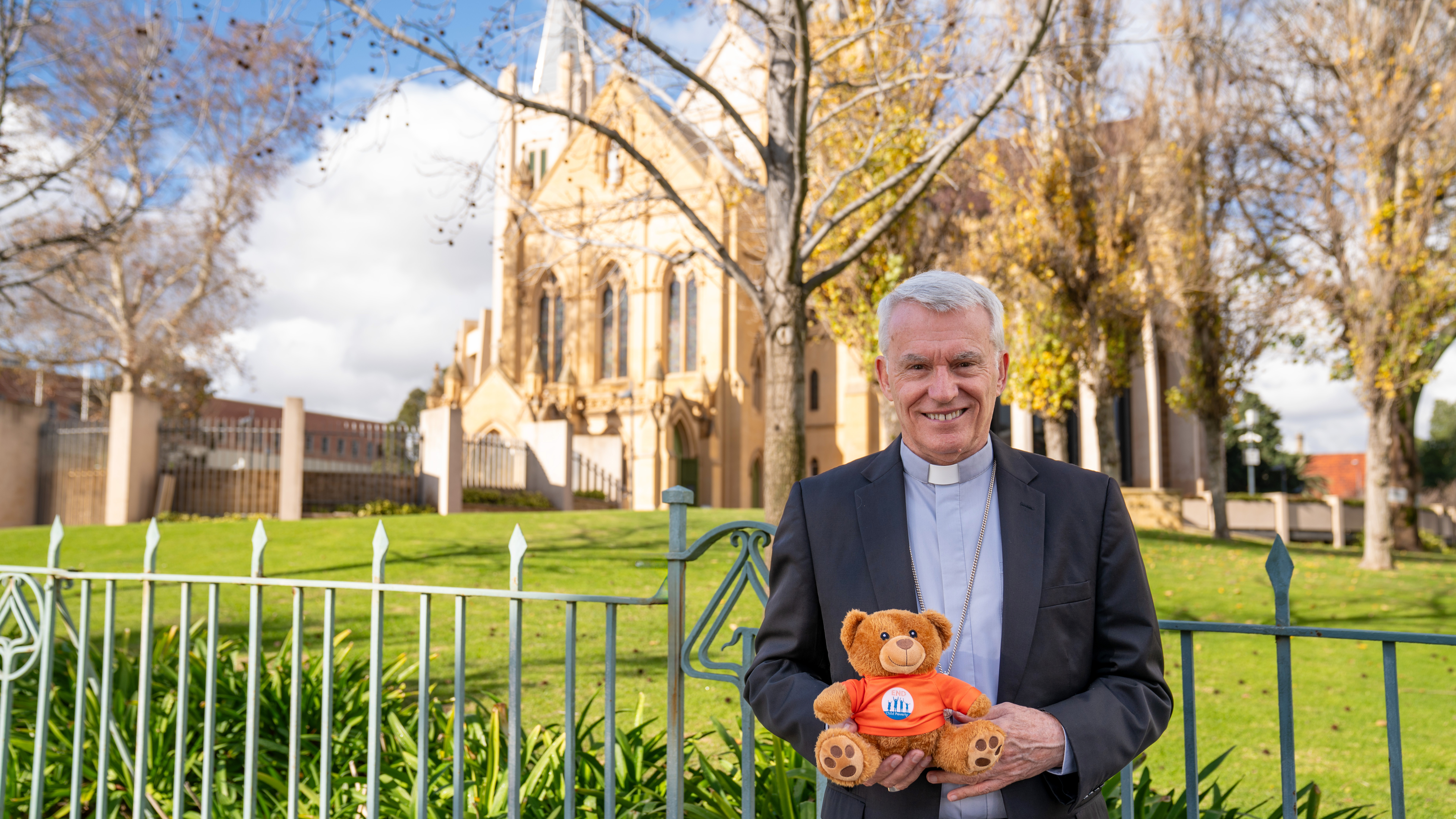 Archbishop Costelloe Child Poverty Bear copy