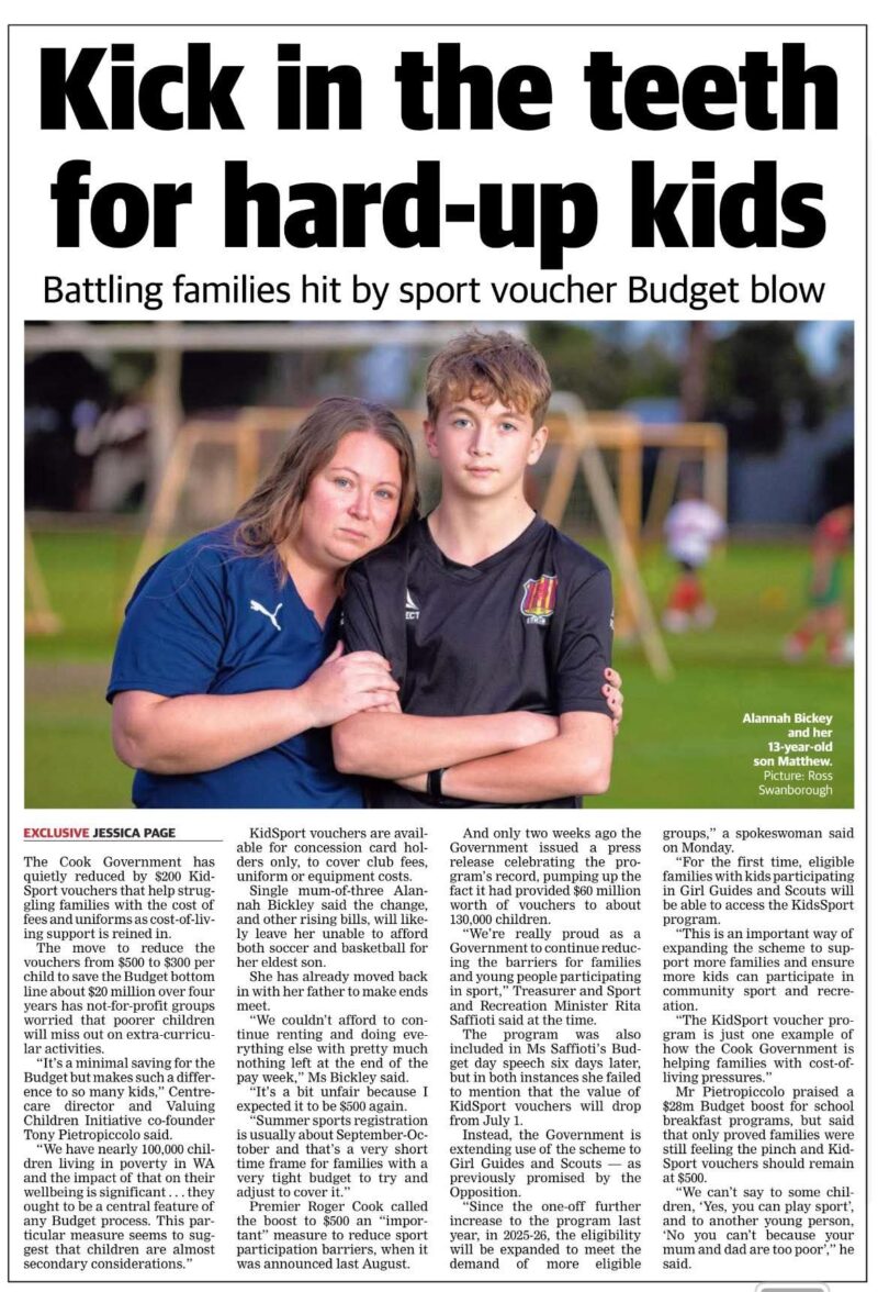 Kick in the teeth for hard-up