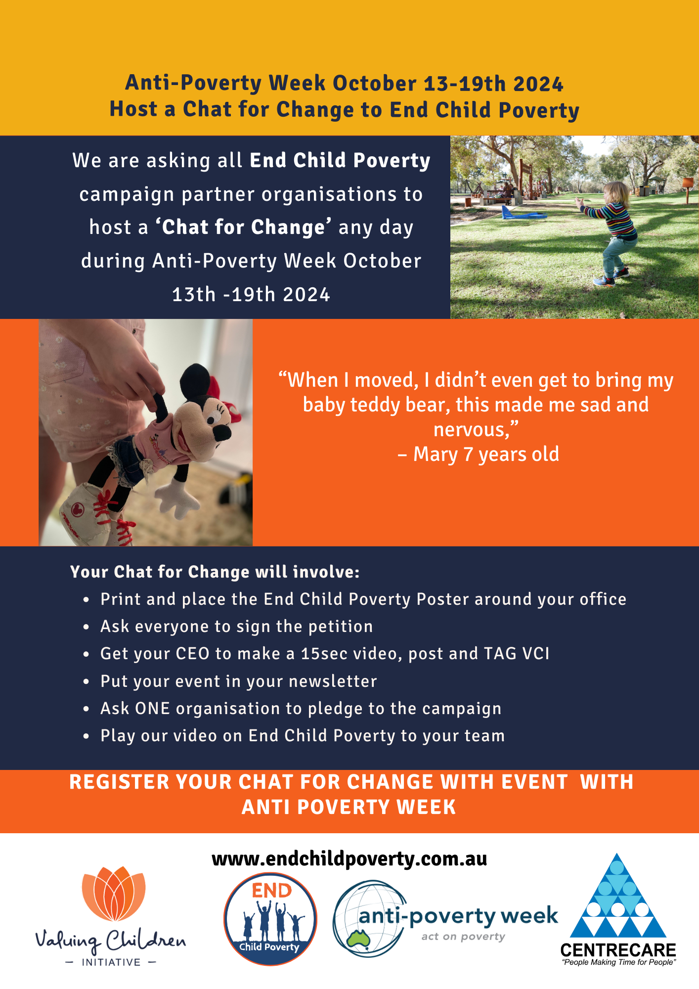 Host a Chat for Change to End Child Poverty