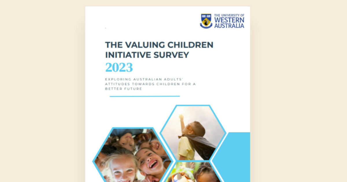 Media Release - The Valuing Children Initiative Survey 2023 - Valuing ...