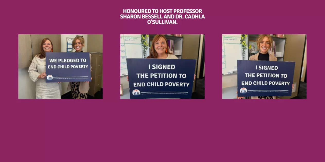 Honoured to host Professor Sharon Bessell and Dr Cadhla O Sullivan