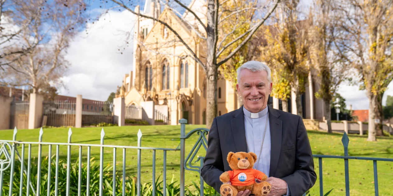 Archbishop Costelloe Child Poverty Bear copy
