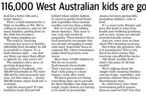 World Food Day op ed WACOSS
