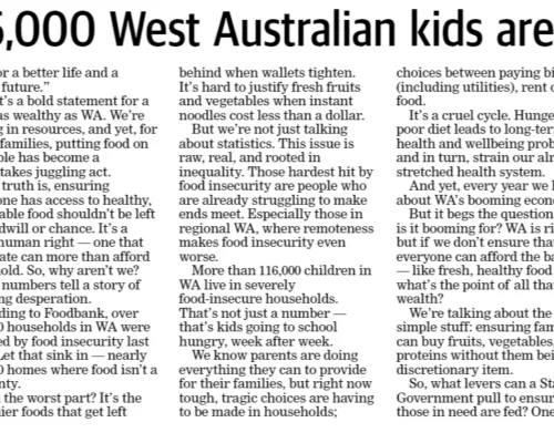 World Food Day op ed WACOSS