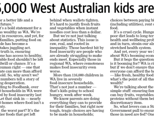 World Food Day op ed WACOSS